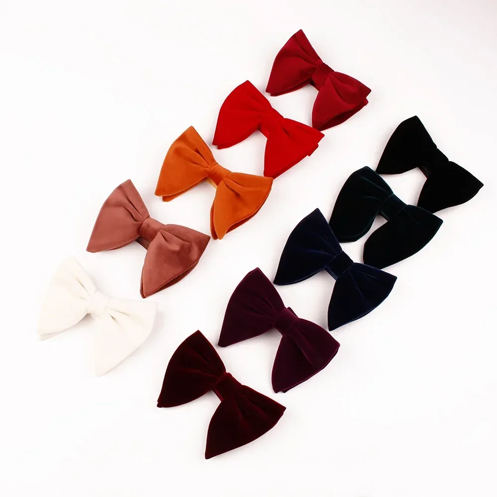 female male Golden velvet business festival annual meeeting bow women's   velvet bow gentleman bow  tie