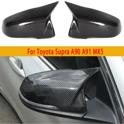 For Toyota Supra A90 A91 MK5 carbon fiber rearview mirror housing side view mirror housing reverse mirror cover Car Accessories