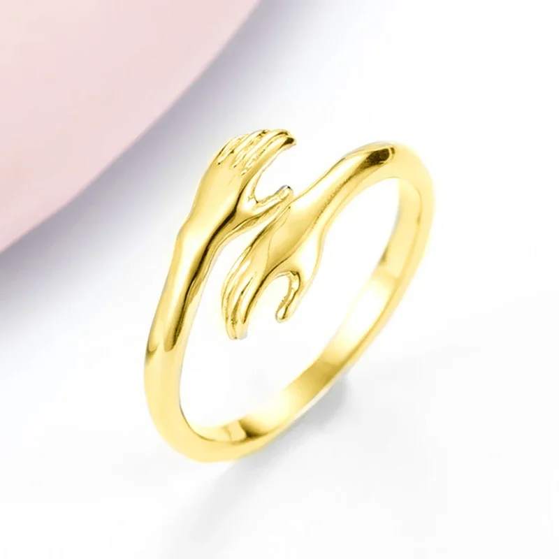 

New Rings European and American Jewelry Love Hug Retro Fashion Trend Open Rings