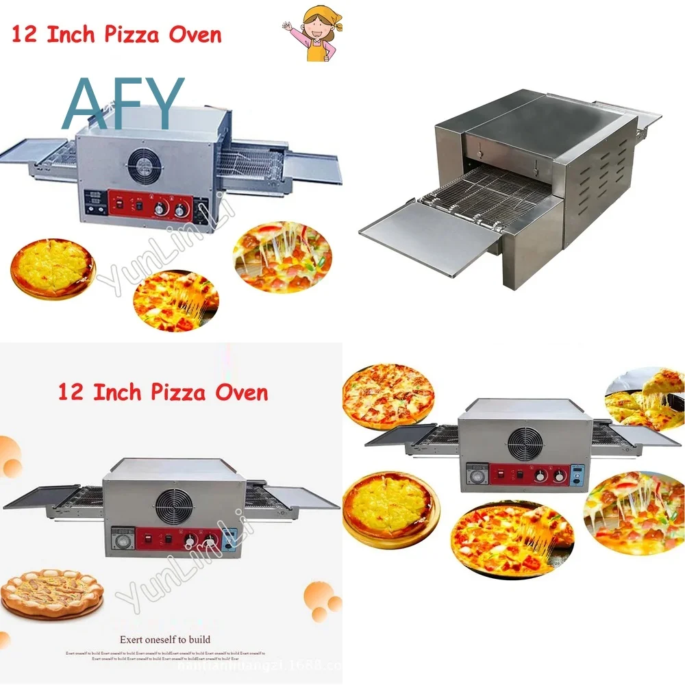 Electric Conveyor Pizza Oven for Commercial Use Large Capacity Bakery Equipment for Pizza Bread Cake Baking Machine Food