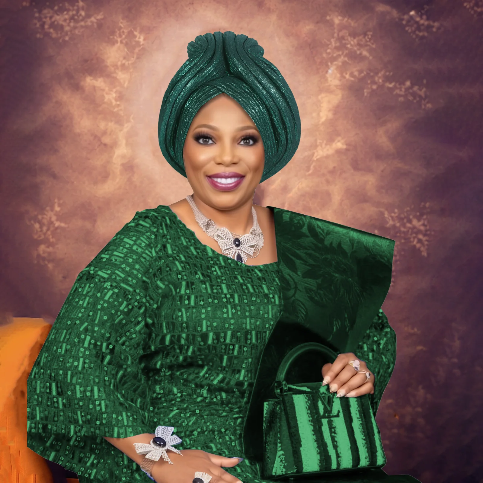 Crown Style Turban Cap for Women African Lady Auto Gele Headtie Nigeria Wedding Party Headwear Muslim Hat