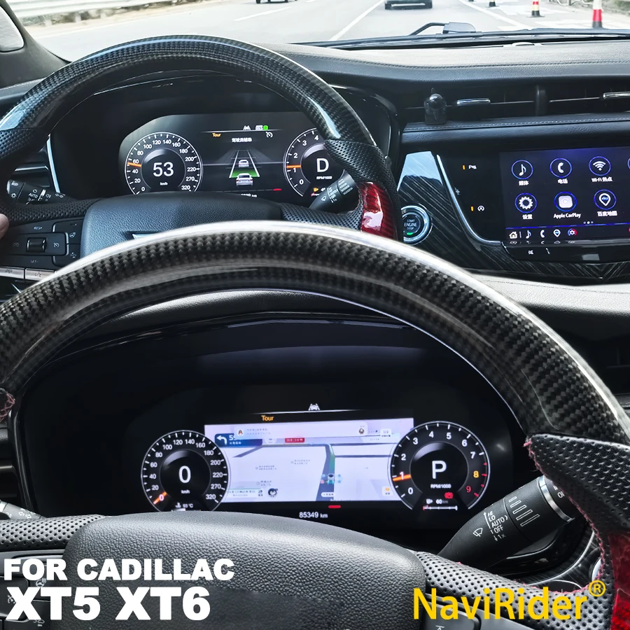 LCD Instrument Panel For Cadillac XT5 2016-2024 XT6 2020-2024 Digital Dashboard Speedometer Carplay Virtual Cockpit Tachometer