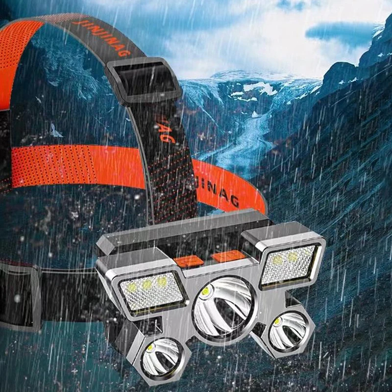 Powerful Rechargeable Head Flashlight for Fishing Led Headlamp Nitecore Camping Headlights Hunting Torch Hiking Front Lanterns
