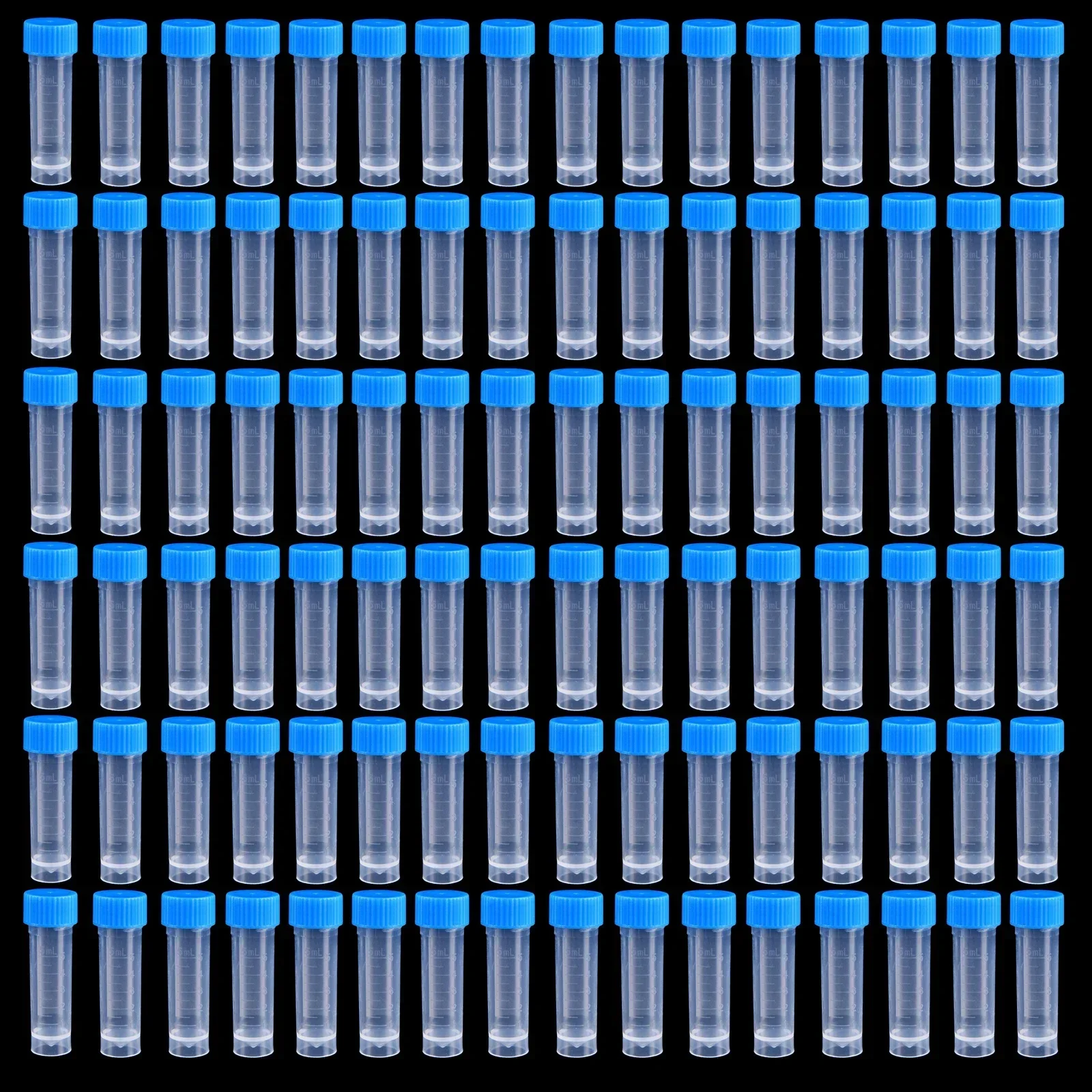 25-100 Stuks Plastic Reageerbuizen Flesjes Monster Container Poeder Ambachtelijke Schroefdop Flessen voor Kantoor School Chemie levert 1-10 ml