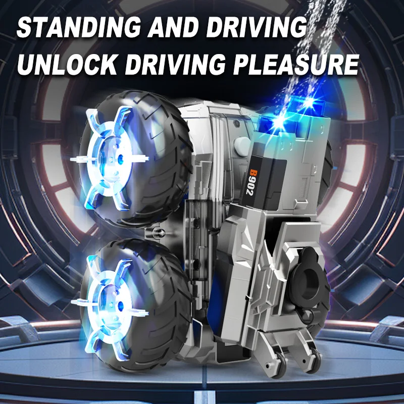 JCMO Afstandsbediening Waterpistool Auto Amfibische Dual-Nozzle Waterschieten Cool Wheel LED-licht RC Auto met waterdichte afstandsbediening Nieuw