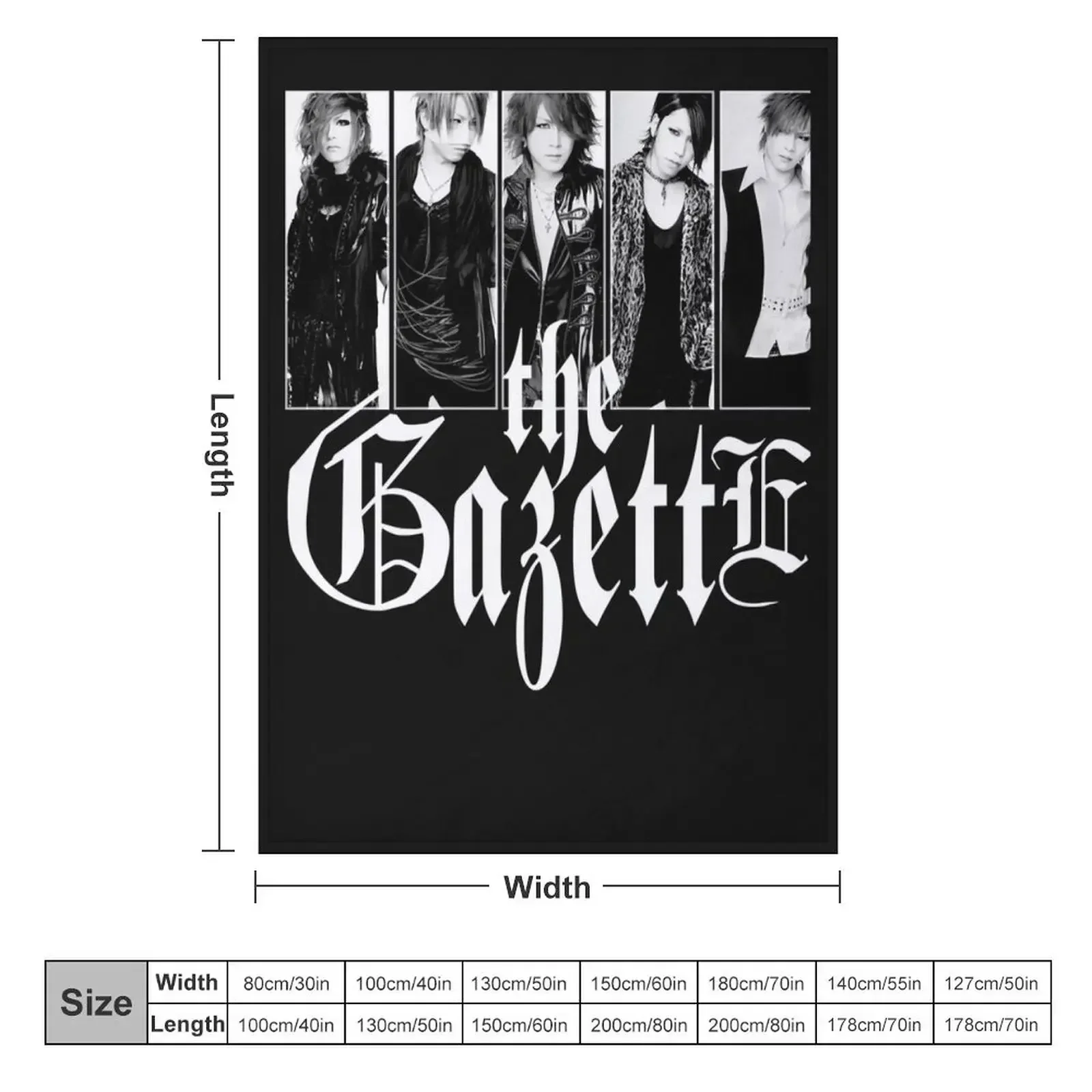 The Gazette Japan Rock Band T-shirt classique Throw Blanket Beautifuls Extra Large Throw Blankets