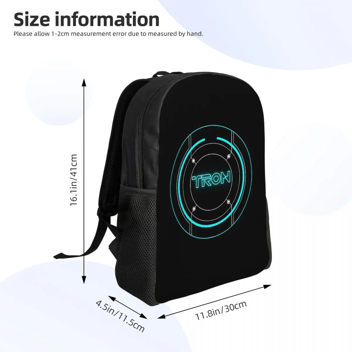 Tron Legacy Inspired Student Backpack School Bag Hiking Travel Daypack for Boys Girls Fashion Bookbag Shoulder Bags