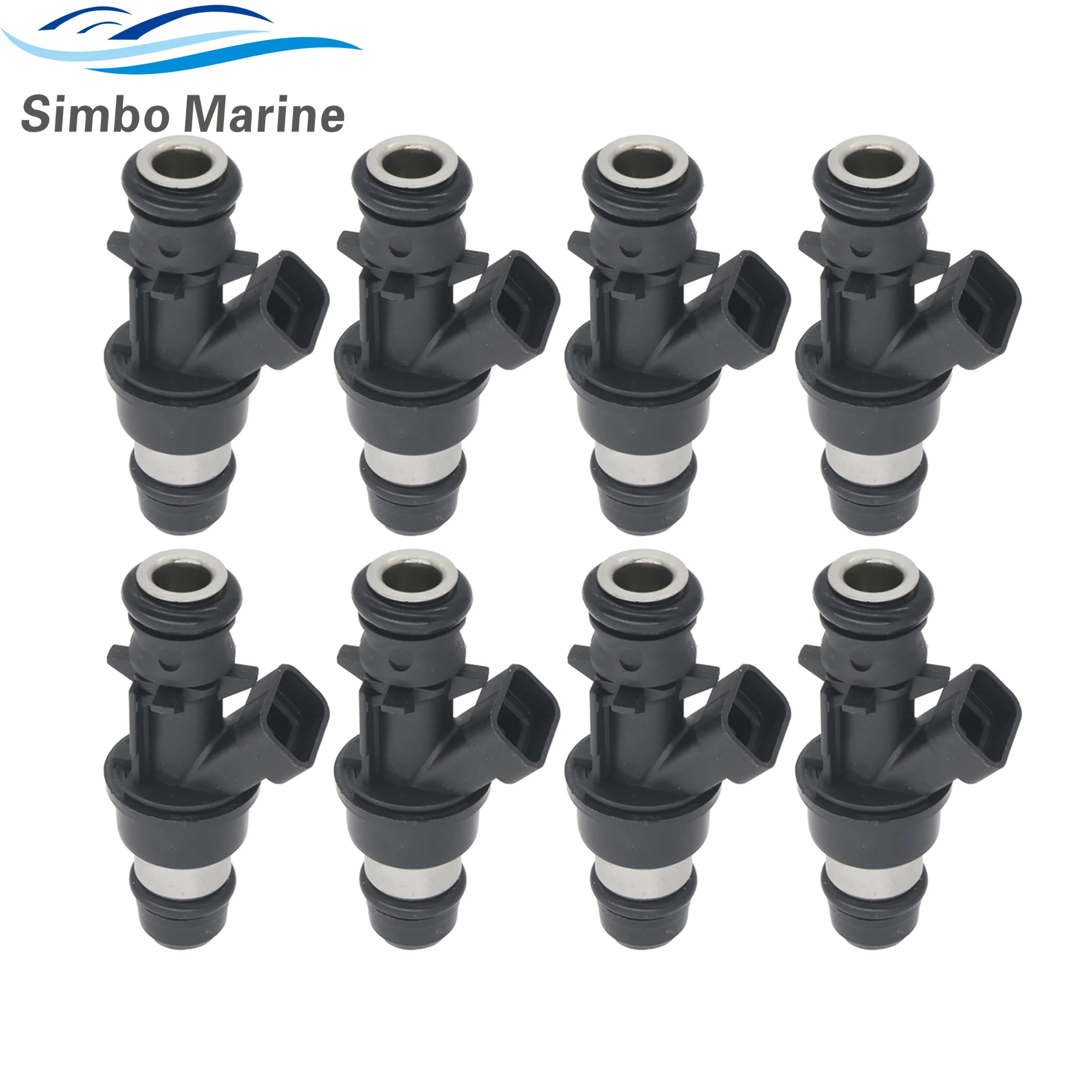 8 Pcs 881693002 Fuel Injector Set with Pre-installed O-rings for Mercury Mercruiser 8.1S 8.1L 496 MAG HO Engine 8M0221353