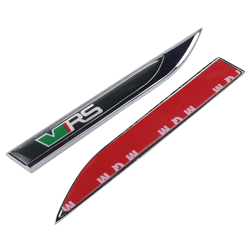 2pcs Car Body Side Fender Rear Trunk Metal Sticker Accessories For Skoda Rapid Fabia 1 2 Kodiaq Octavia  2 A7 A5 A4 Superb VRS