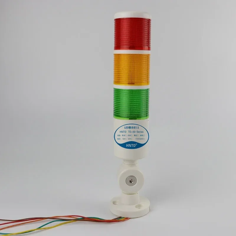24V Bright Signal Tower Safety Stack Alarm Warning Lamp Multilayer Foldable Type With buzzer LED Indicator Lamp For CNC Machines