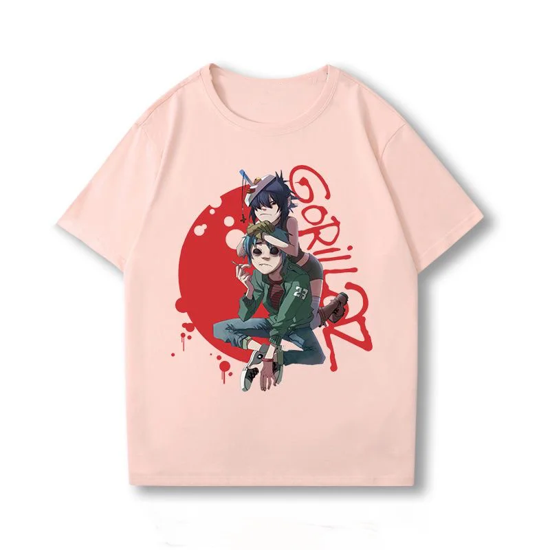 Street Gorillaz Band T-shirt Gorillaz Cute animated character T-shirt Kids/boys/girls T-shirt