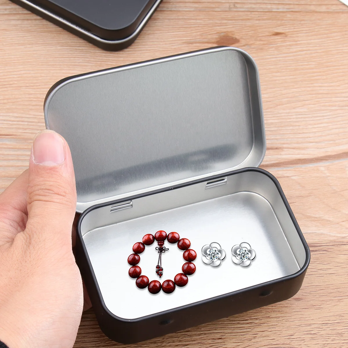 

20Pcs Portable Storage Box Mini Metal Rectangular Tin Sturdy Leakproof Compact Container for Cosmetics Jewelry Travel