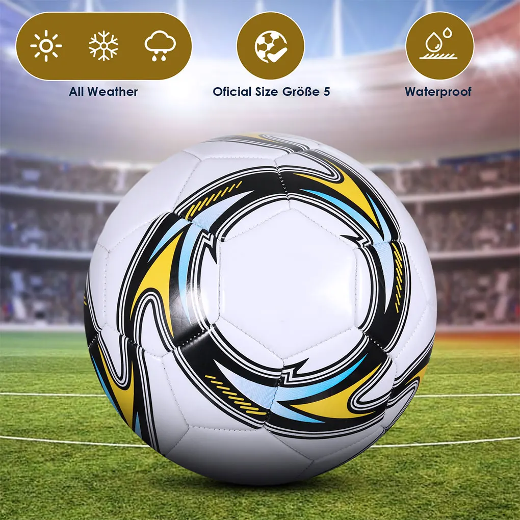 Standard Size 5 Soccer Ball Soft PVC Leakproof Campus Football Wear Resistant New Rubber Soccer Ball Elastic Football