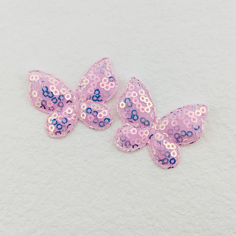 80 Stück Pailletten-Schmetterlings-Applikationen, zwei Größen, zum Aufnähen auf Kleidung, für Bastelarbeiten, zum Nähen, als DIY-Haarspangen-Accessoire, als Aufnäher. – Detail 13