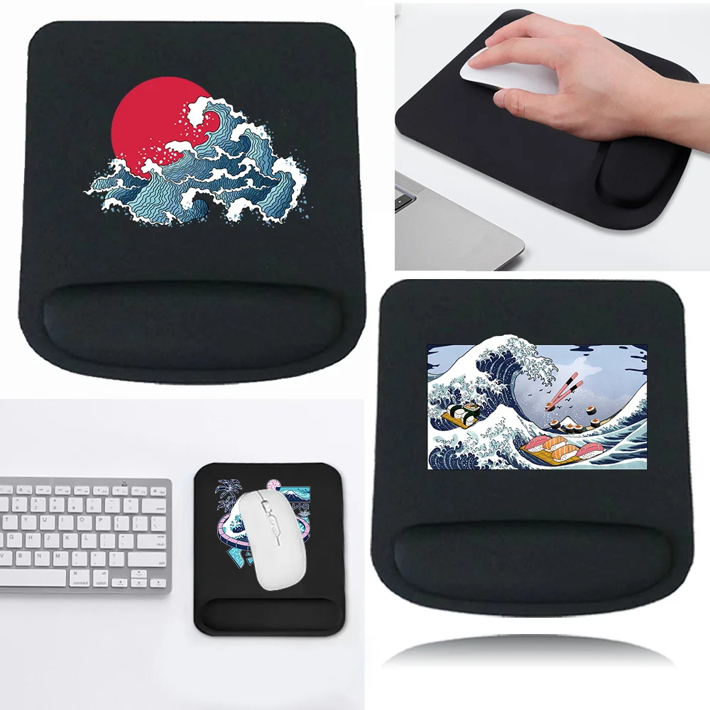 Mouse Pad Relieves Hand Fatigue Laptop Computer Office Small Anti Slip High-Grade Desk Mat Wave Series Office Accessories