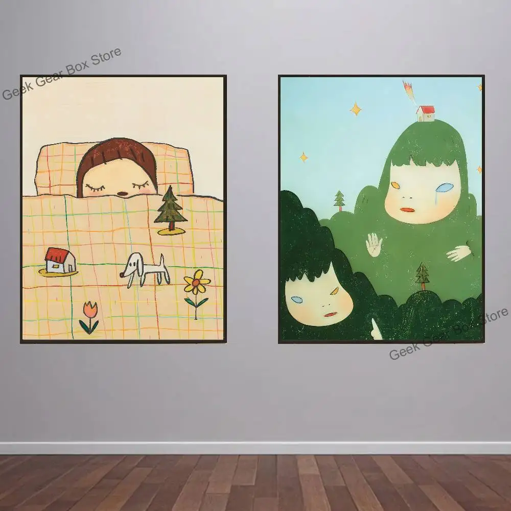 

Y-Yoshitomo Creative N-Nara Poster High Quality Dorm Living Room Aesthetic Wall Decoration Painting Stickers Gift