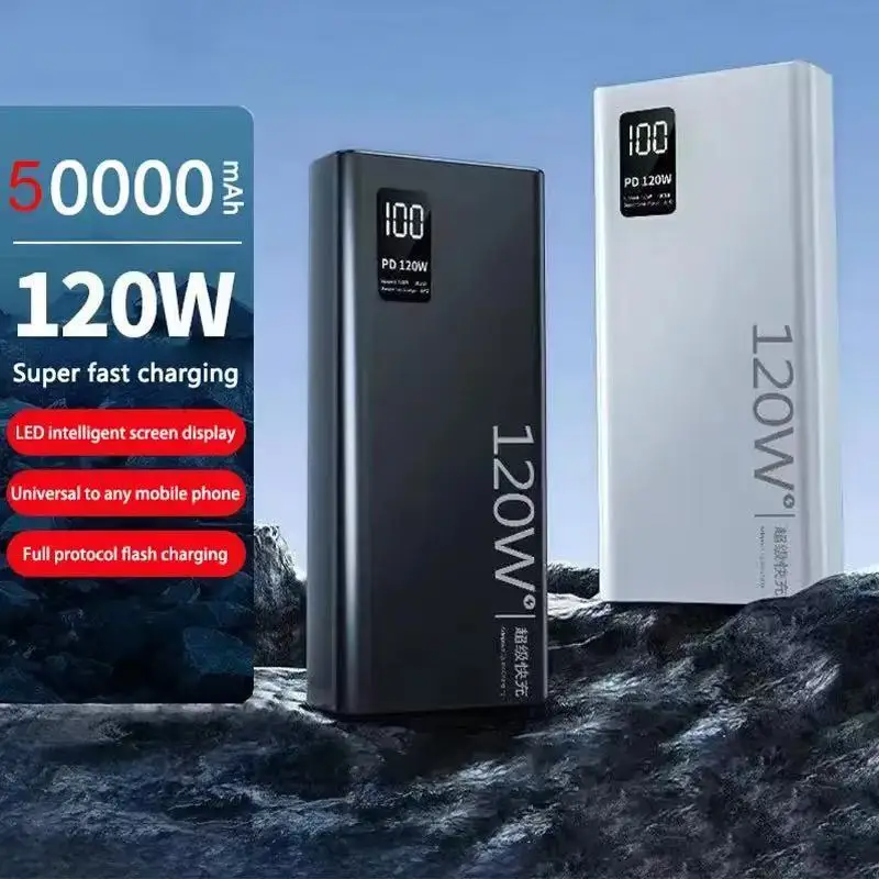 120W super fast charging 30000 mAh power bank with 100% sufficient capacity for mobile power supply for various mobile phones