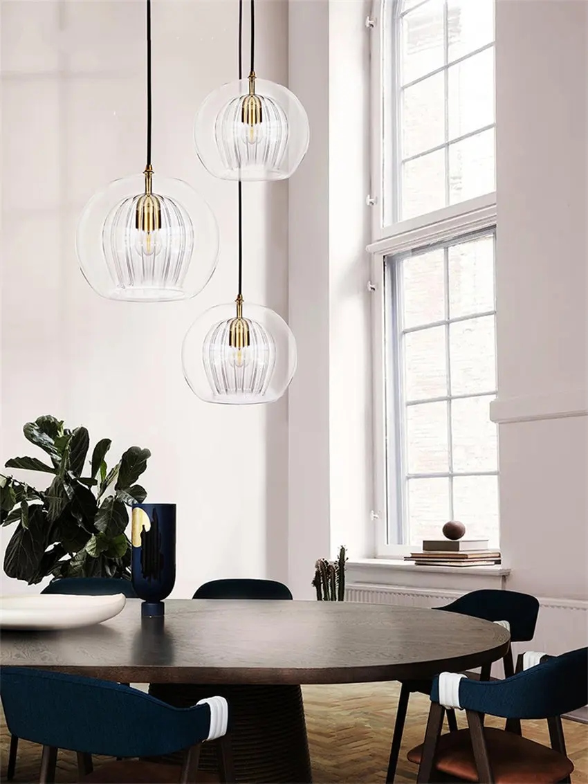 Nordic candy jar glass pendant lights bedroom dining table lamps modern window living room decorative pendant lamps lighting