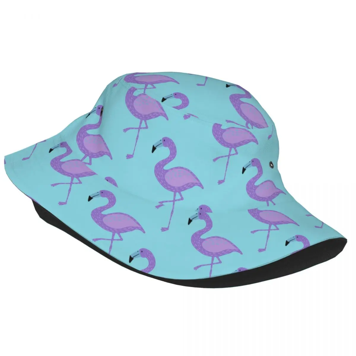 Summer Beach Vacation Getaway Headwear Flamingo Bucket Hat Hip Hop Unisex Sun Hat Purple Session Hat Fishing Caps Outdoor Sport