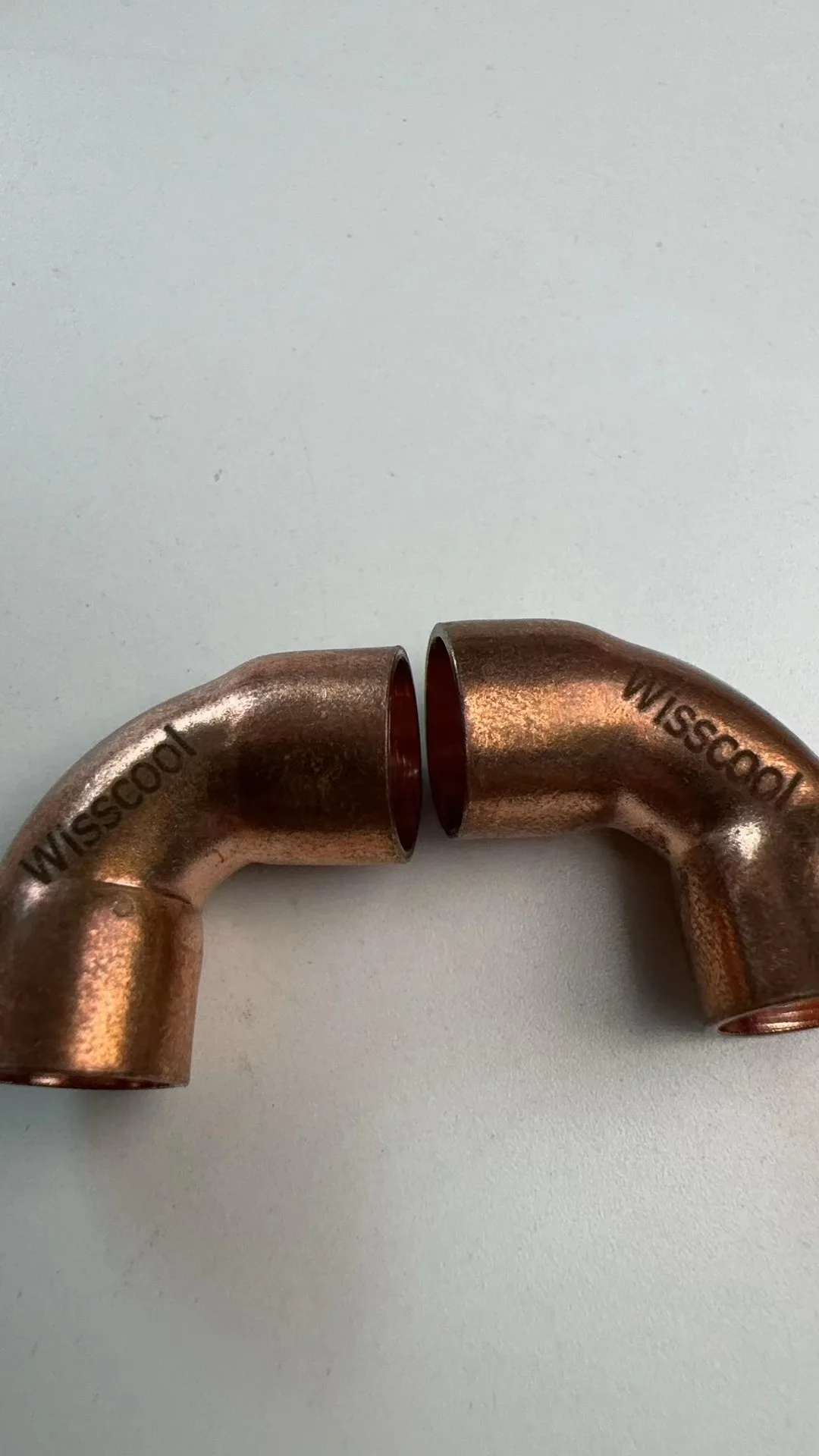 Wisscool Copper Elbow 6.35mm HVAC Refrigeration Pipe Fitting Corrosion-Resistant Plumbing Connector