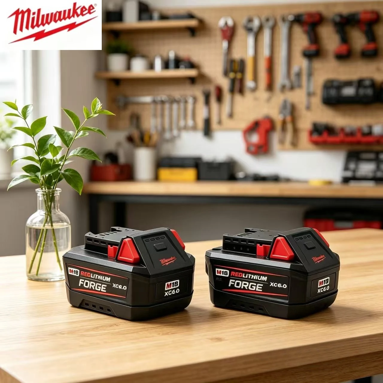 

Milwaukee M18 18V 6.0Ah 48-11-1860 Battery,Rechargeable Li-ion,Stable Performance for All M18 Cordless Tools,Fast Delivery