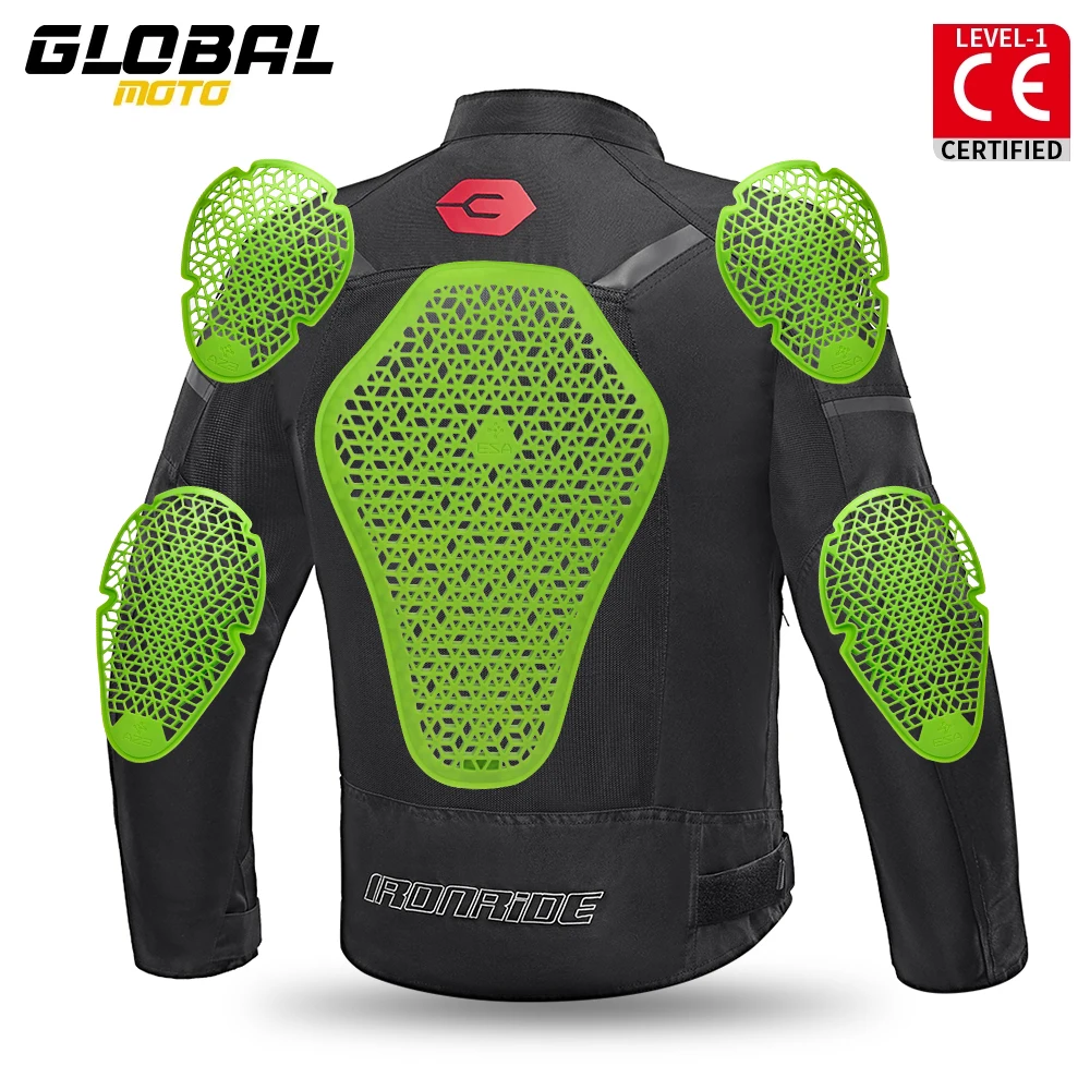 CE Certification Motorcycle Jackets Built-in Protector Motorbike Protective Gear Motocross Back Protector Shoulder Elbow Pads