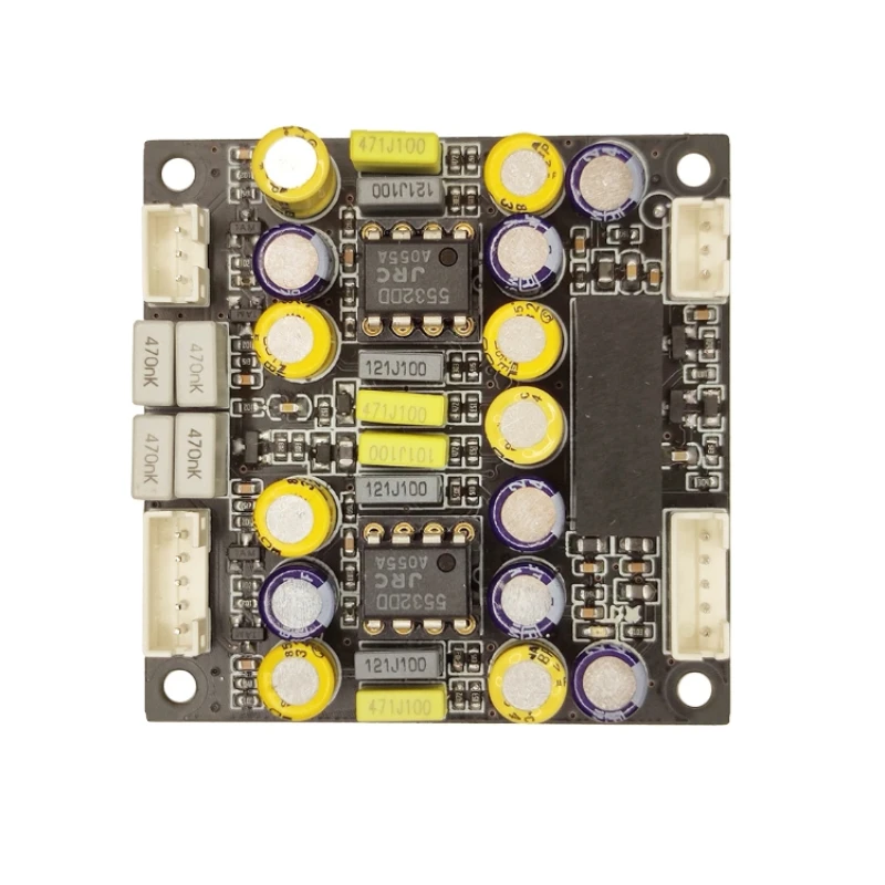Automotive android cd player preamp board - quad channel hi-fi audio amplifier with rca tuning