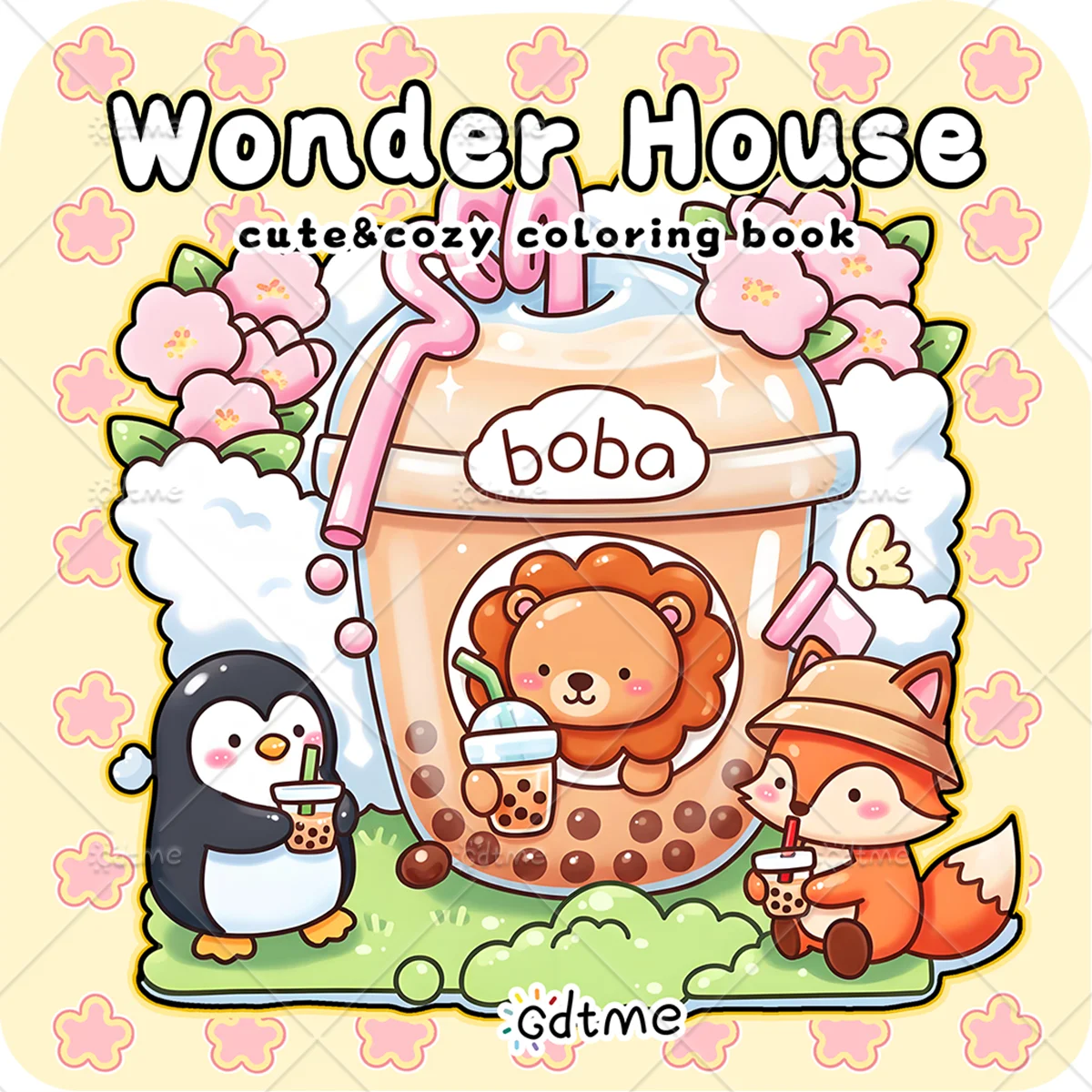 Wonder House Bold-easy  Irregular Patterns Coloring Book for Adults Cute Drawing Book Perfect Gift for Party and Birthday