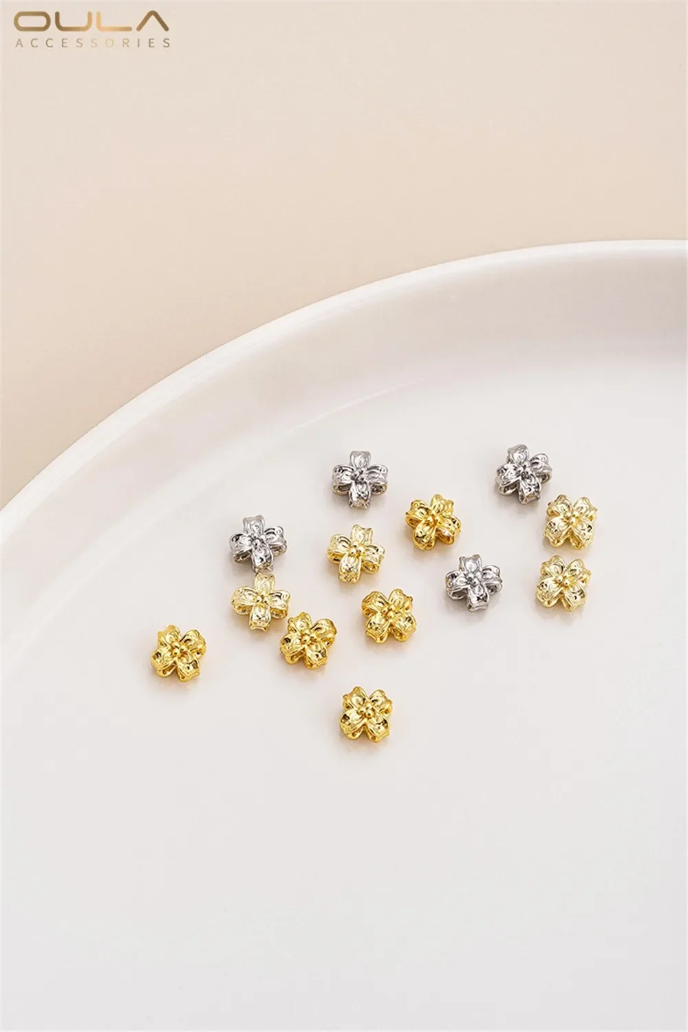 

14K Gold Double-sided Separated Pearl Osmanthus Bead Handmade Bead Bracelet Jewelry DIY Handmade Accessories