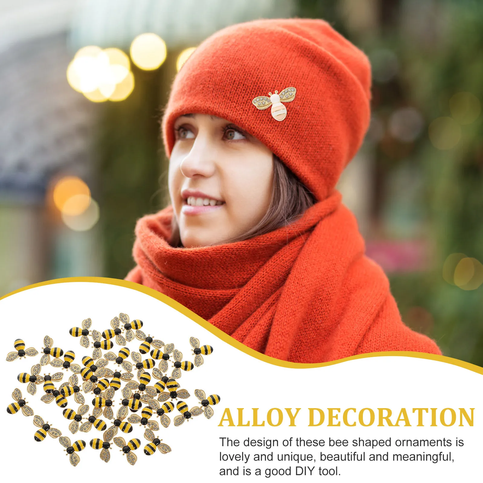 

40Pcs Alloy Bee Shape Charms DIY Phone Case Decoration Miniature Flatback Craft Ornaments Bee Alloy Charms DIY Phone Case Charm