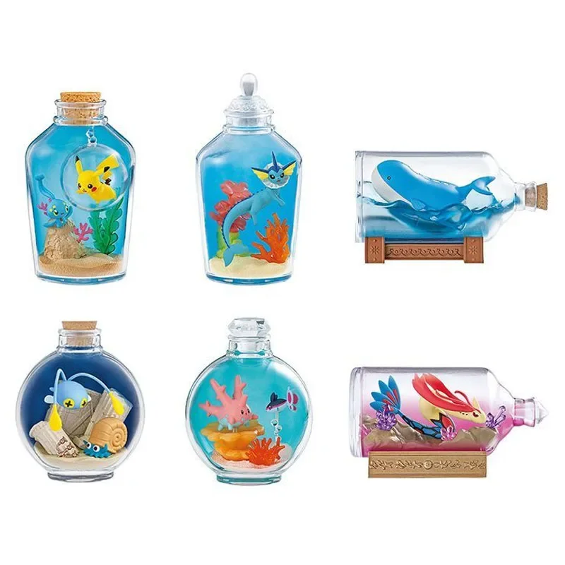 Anime Pokemon Figure Toys Aqua Bottle Collection Milotic Pikachu Vaporeon Manaphy Wailord Cartoon Model Decoration Kids Gifts