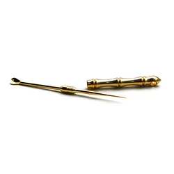 Multi-function Toothpick Outdoor Portable Toothpick Brass Titanium Alloy Toothpick Reusable Food Fruit Picks ​Camping Tool