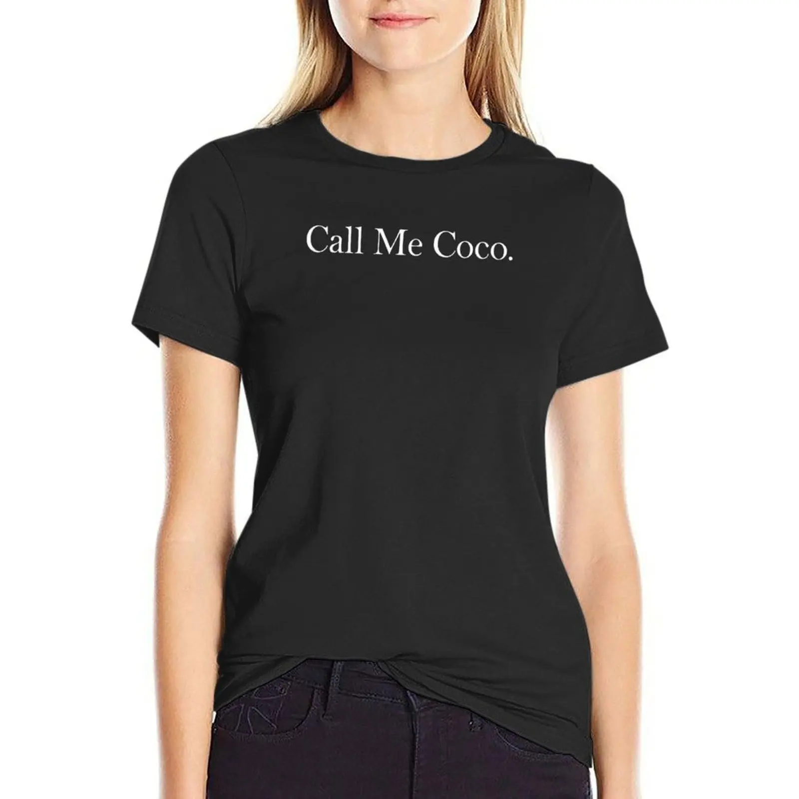 

call me coco shirt T-shirt anime clothes Short sleeve tee black t shirts for Women