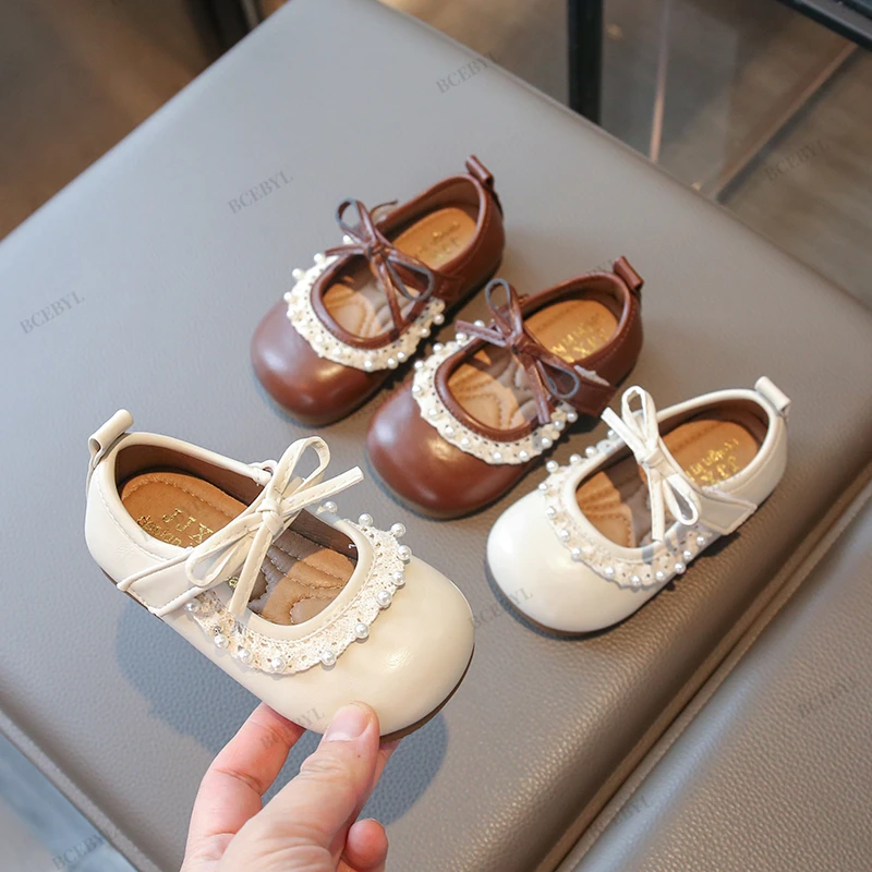 

Hot Sale Princess Summer Fashion Baby Girls Casual Comfort Daily Cute Lightweight Lace Ballet Flats Bow School Kids Walking Shoe