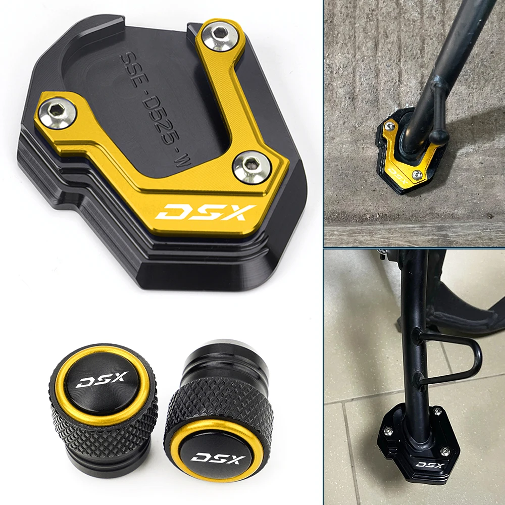 

For VOGE 900DSX 525DSX 625DSX DS525X DS625X DS900X Voge 125R 300Rally Motorcycle Kickstand Side Stand Enlarged Pad Valve Caps