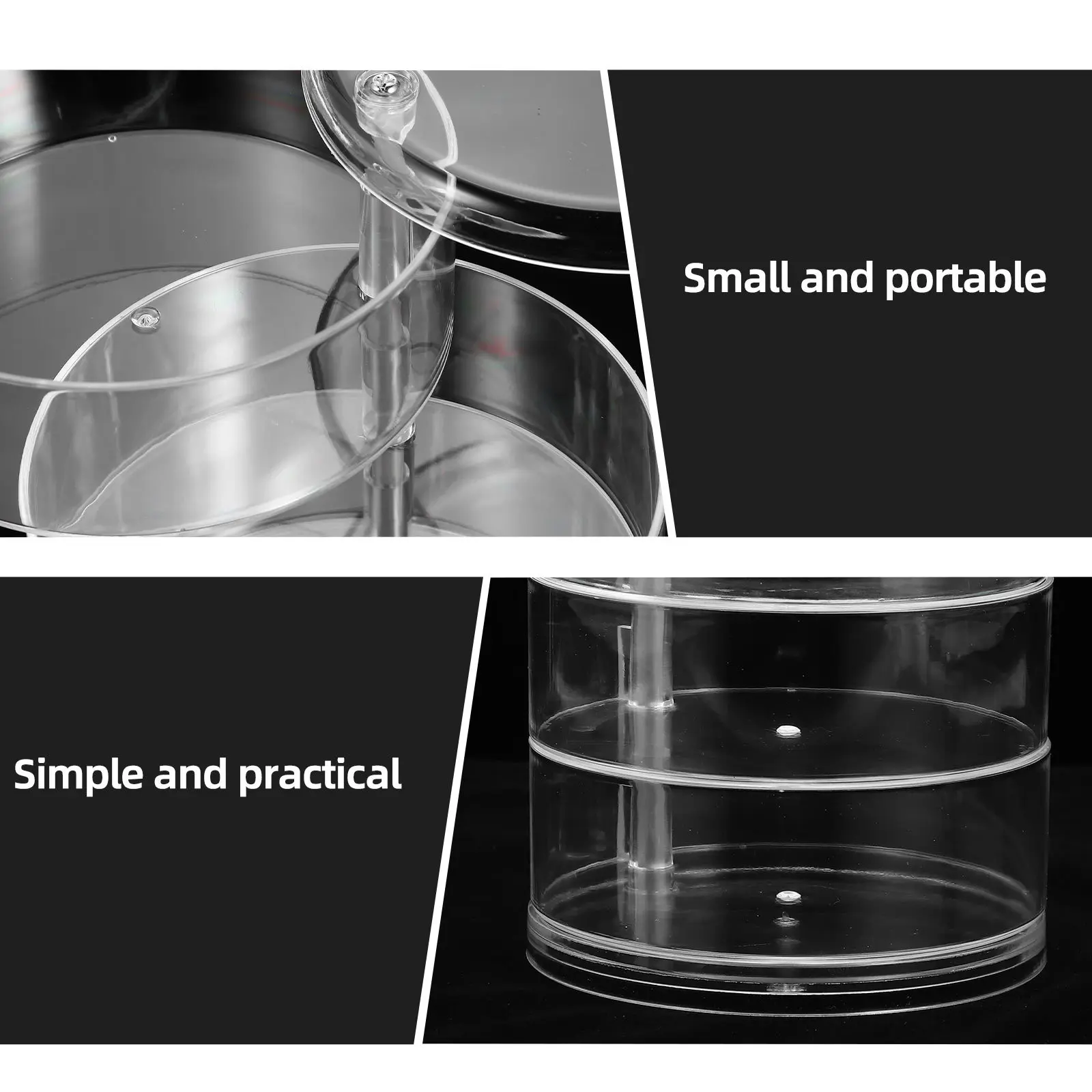 

Multi-Layer Jewelry Box Transparent Rotating Jewelry Organizer Large Capacity Storage Holder for Earrings Rings Necklaces