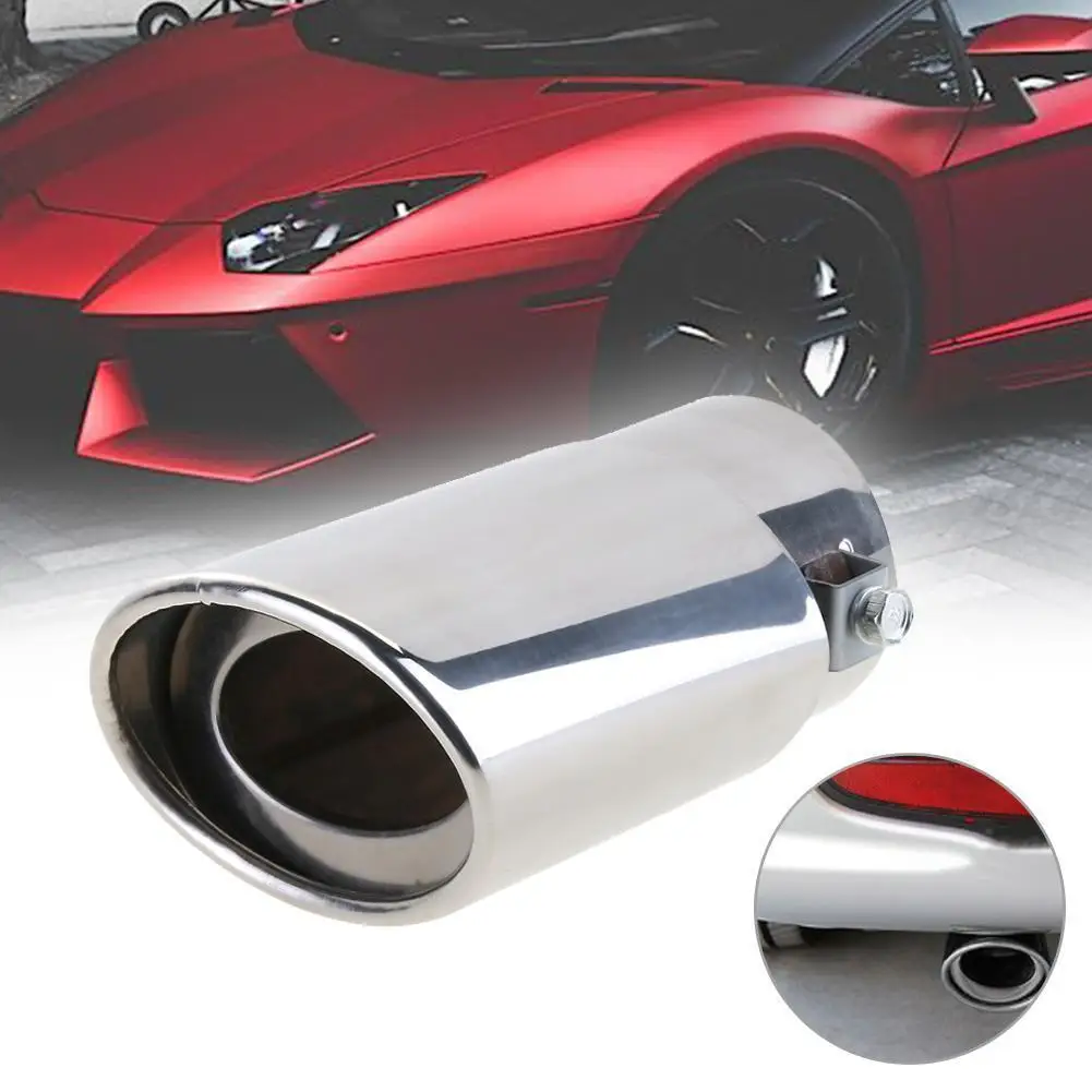 

Universal Car Exhaust Muffler Stainless Steel Exhaust Pipe Tail Chrome Round Car Muffler Tip Noise Reduction Car Accessories