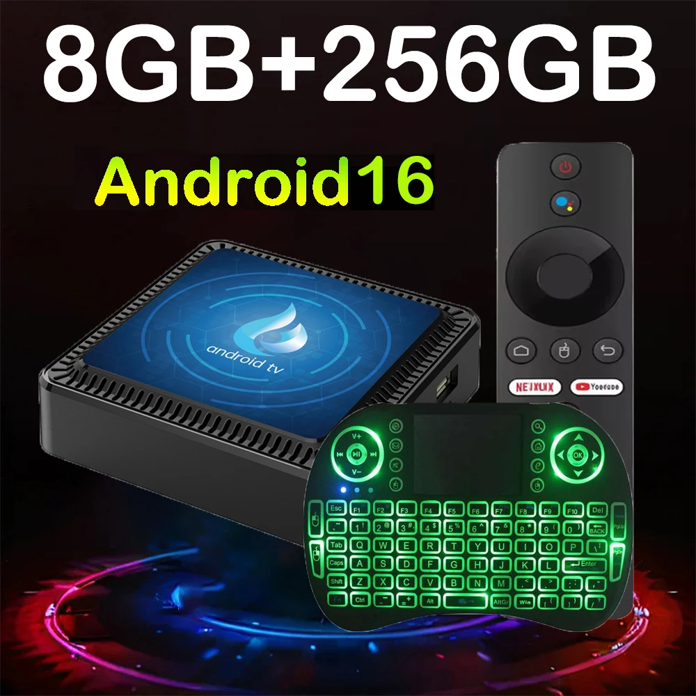 Very Fast Android 16 8K Q17 Set Top Box Ram 4GB 8GB Rom 128GB 256GB H313 Wifi BT6.0 Google Assistant Media Player Smart TV Box