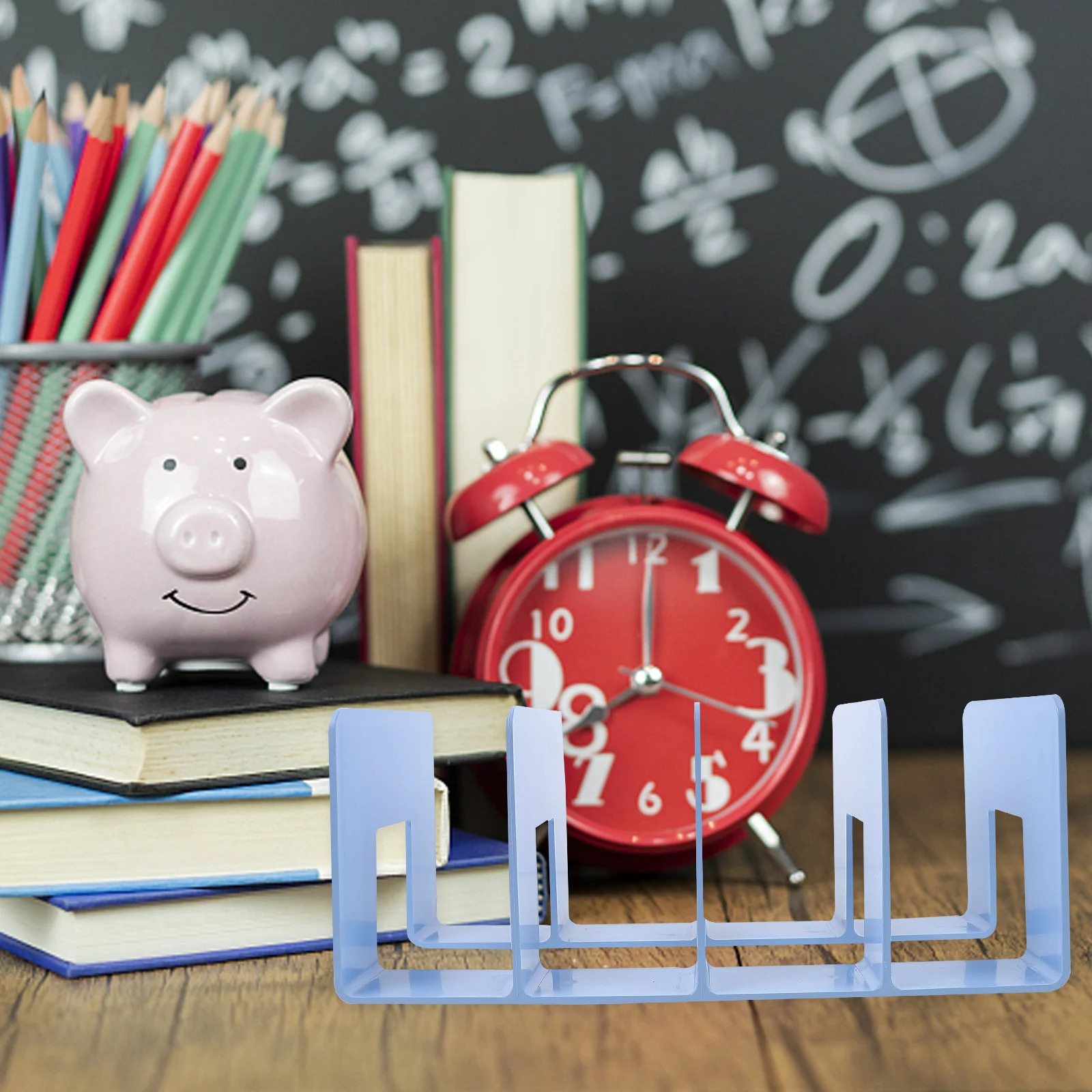 

Bookends for Heavy Books Clear Acrylic Book Holder with Non-Slip Pad Desktop Bookend for Documents Files Convenient Storage