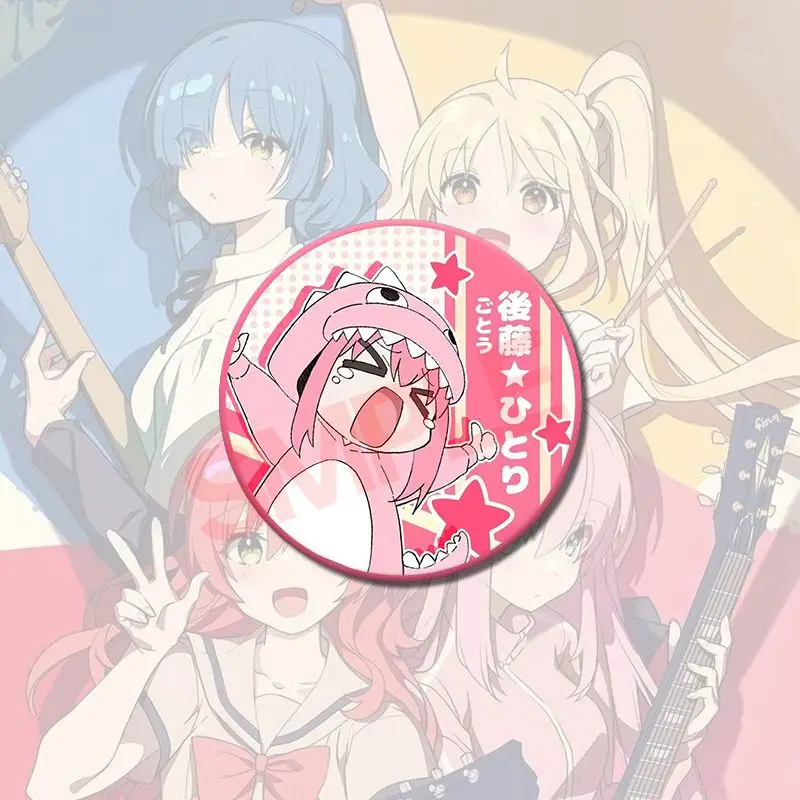 Bocchi The Rock GotohHitori Yamada Ryo Ijichi Nijika Kita Ikuyo 58mm Badge Anime Peripheral Cute Cartoon Brooch Kawaii Goods