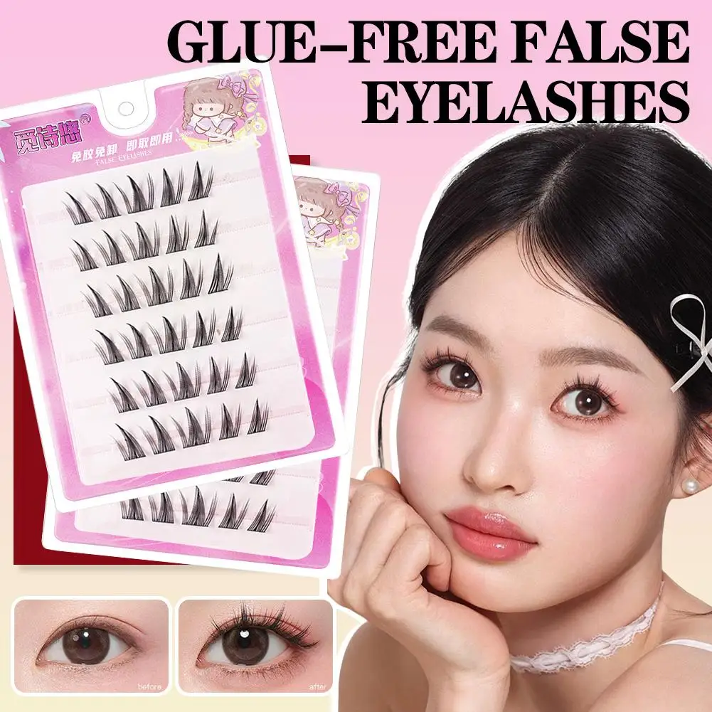 سعة كبيرة خالية من الغراء الرموش الصناعية مجموعة واحدة مقاوم للماء C-كرة لولبية الطبيعية ذاتية اللصق الرموش الصناعية ماكياج مستحضرات التجميل