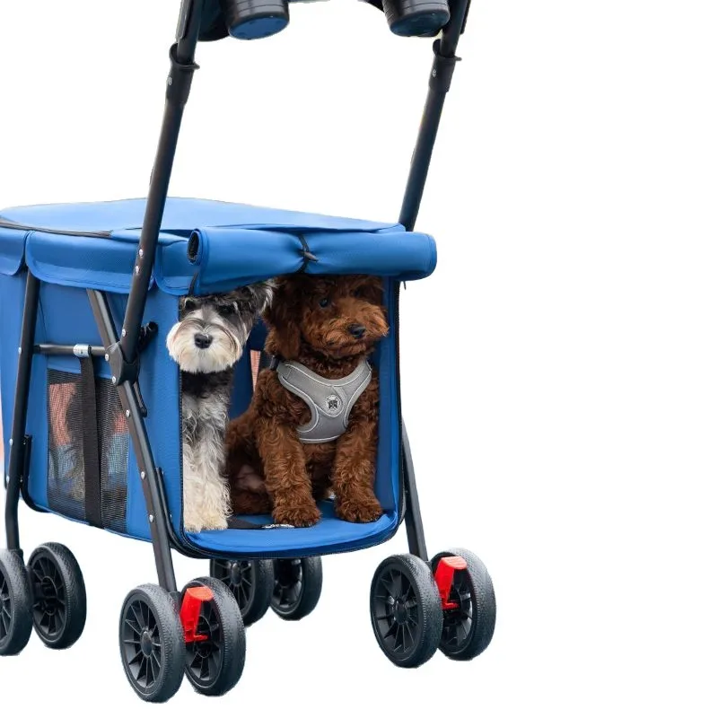 

Тележка для собак среднего и большого размера, тележка для собак, кошек, Тедди, детская коляска для уличного использования, маленькая тележка для домашних животных, легкая и складная