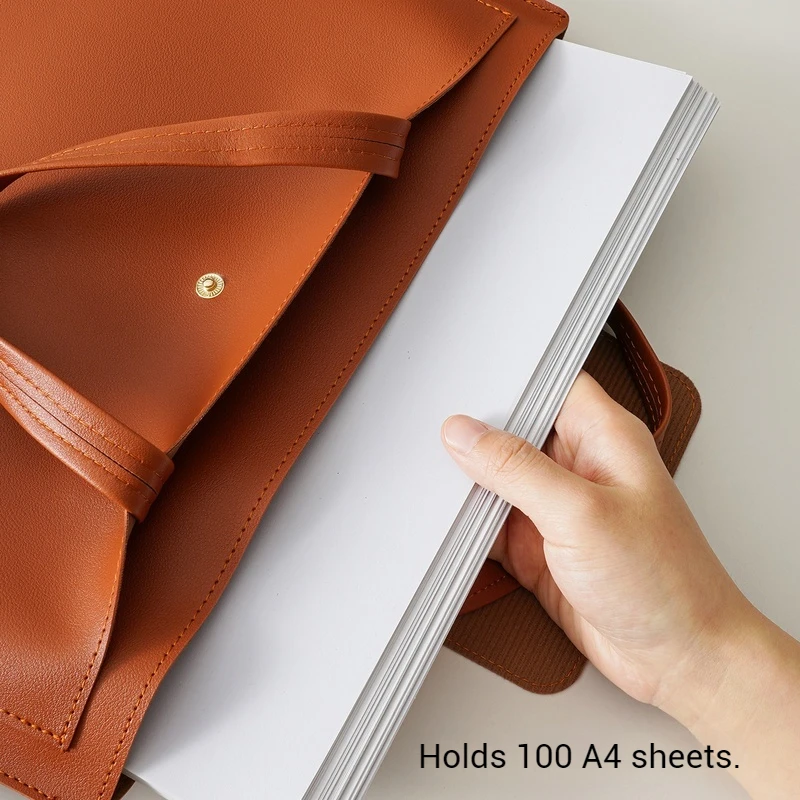 حقيبة فاخرة من جلد البولي يوريثان مقاس A4 ذات سعة كبيرة حقائب ملفات الأعمال لرحلة العمل حقيبة كمبيوتر محمول حقائب الكمبيوتر المحمول مجلدات الجيب