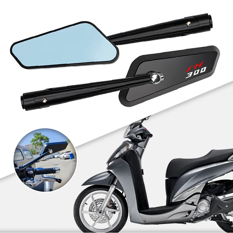 2Pcs Anti-fall Durable Motorcycle Side Rearview Mirrors Rear View Mirror For Honda SH300 SH 300 SH300I SH 300I I Motorcycle
