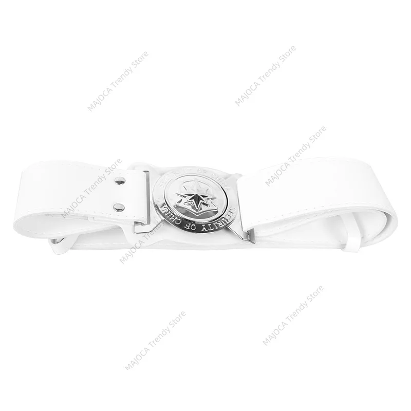 Security Guard Duty Armed Belt PU Diagonal Outer Triangle Belt Patrol Property Security Equipment Supplies Military Accessories