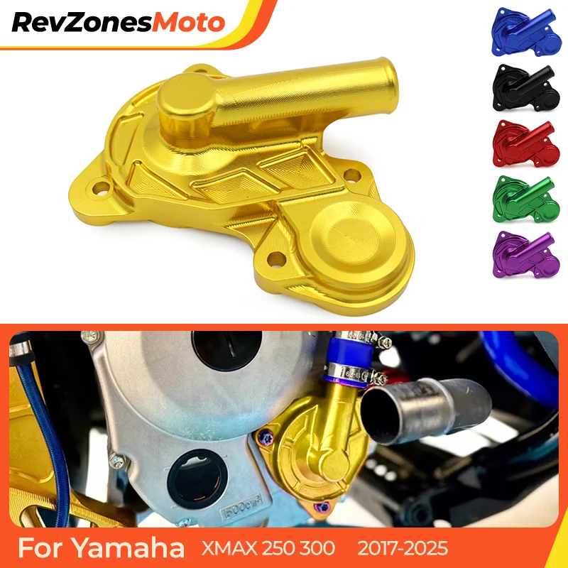 

Motorcycle Water Pump Coolant Cover for Yamaha XMAX 250 XMAX 300 2017-2025 CNC Aluminum Engine Cooling System Replacement Part