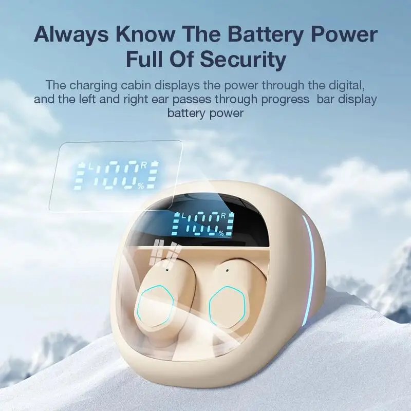 

TWS Bluetooth 5.3 earbuds, HiFi sound quality, short stems, touch controls, noise cancellation, in-ear design,gaming，outdoor .