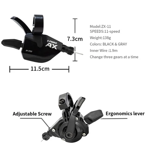 Imagen 2 del producto Grupo de palanca de cambios LTWOO AX 1X11S, palanca de cambios de gatillo de velocidad 1X11, desviador trasero para bicicleta de montaña compatible con Shimano Sram