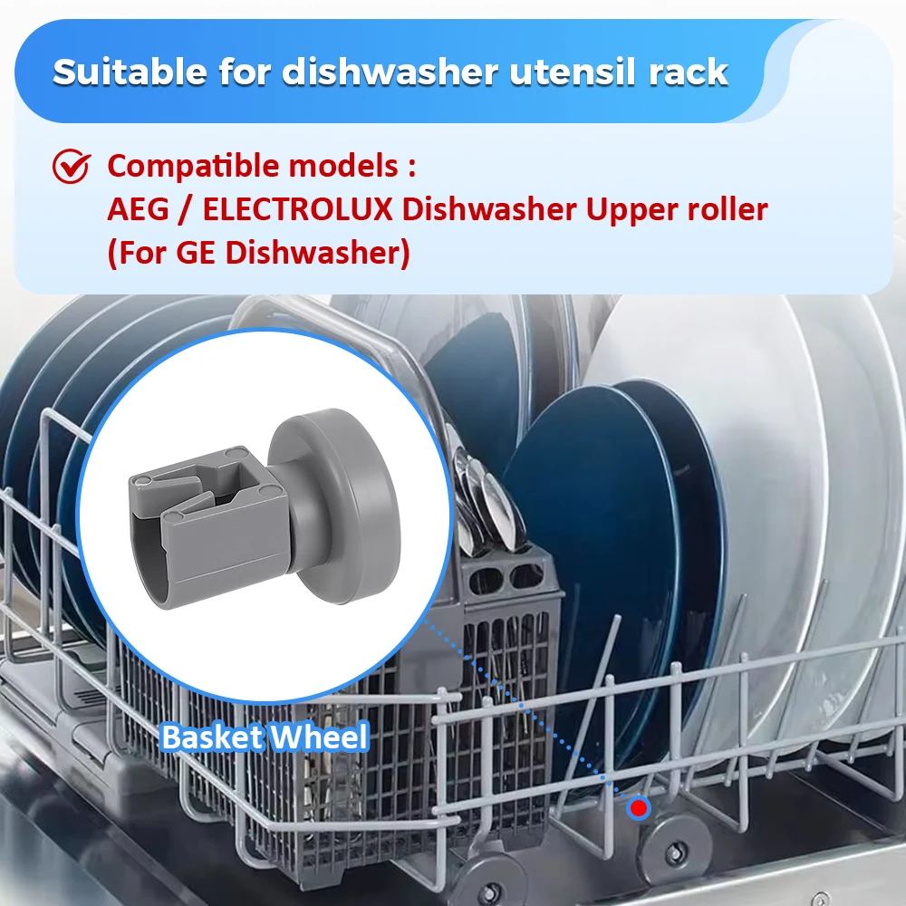 Dishwasher Top Basket Wheel 8PCS Parts for Aeg for Privileg for Zanussi for Electrolux for Favorit Dish Washer Upper Wheel Kits