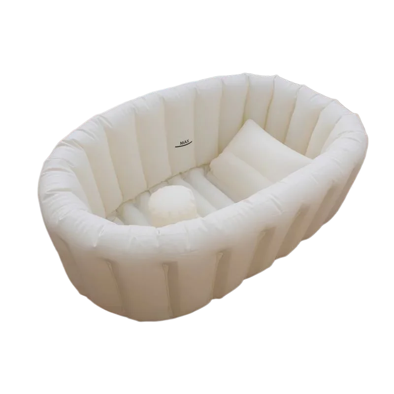 حوض استحمام سميك قابل للنفخ للأطفال، أريكة قابلة للنفخ، تصميم محمول قابل للطي لمنع سقوط الطفل للاستخدام المنزلي والخارجي #4